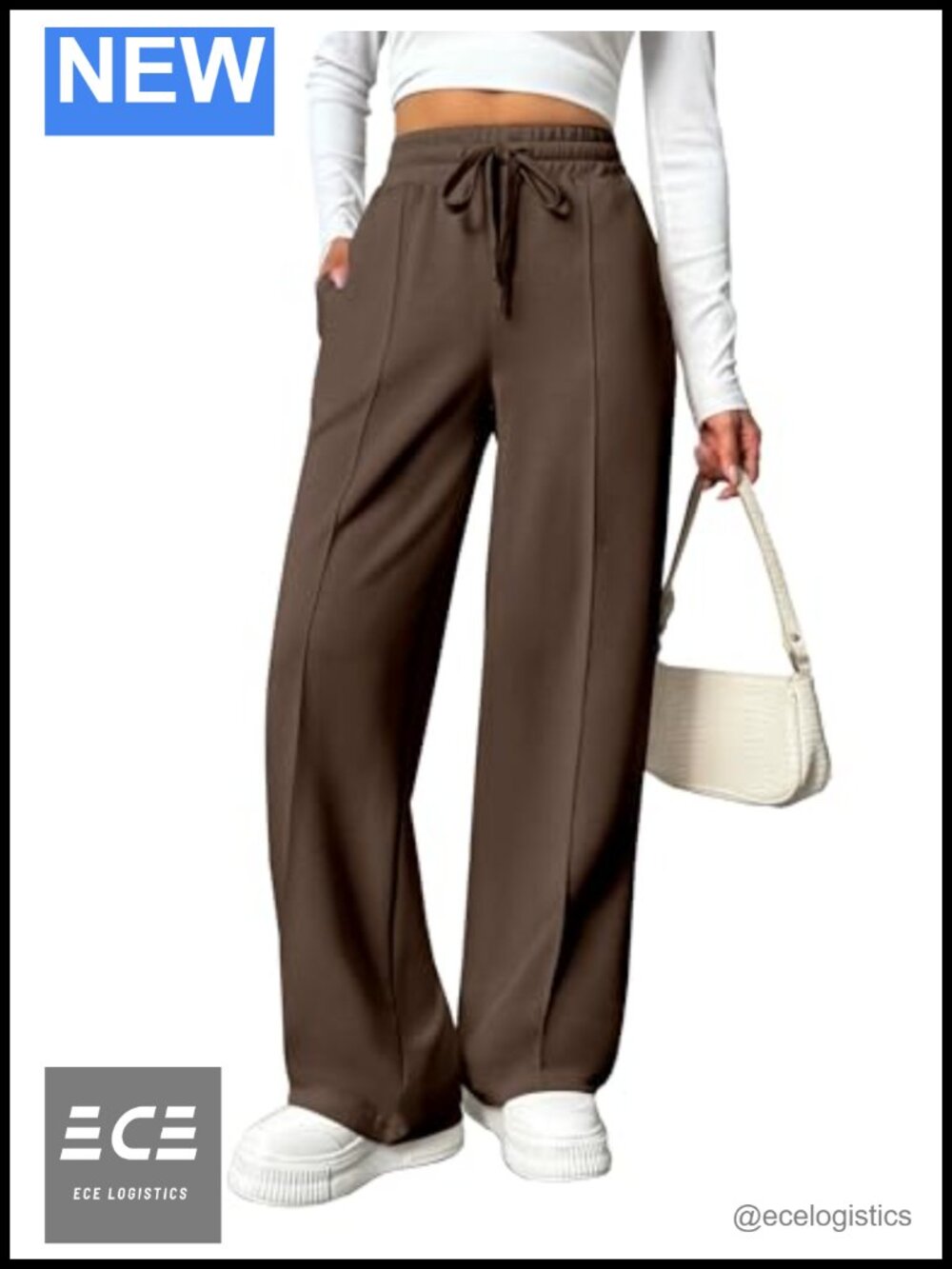 Wide Leg Sweatpants High Waisted Baggy Drawstring Pockets